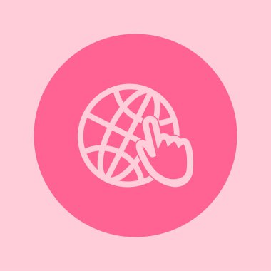 Küre simgesi. Düz tasarım stili dünya vektör simgeler.