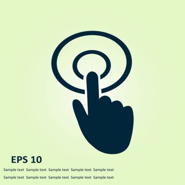 El imleç işareti simgesi. El işaretçi simgesi. Modern UI Web sitesi gezinme. Düz tasarım. 