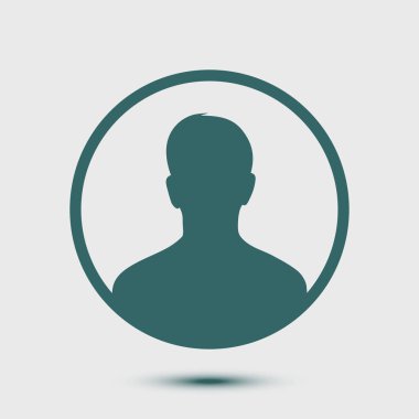 Kullanıcı simgesi simgesi. Kişi sembolü. İnsan avatarı. Düz stil.. 