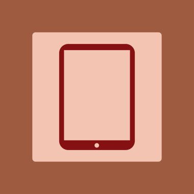 Modern dijital tablet Pc simgesi. Düz tasarım simgesi. 