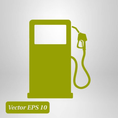 benzin pompa meme, vektör çizim basit simgesi