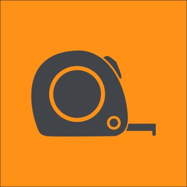  Mezura simgesi. Rulet inşaat sembolü.