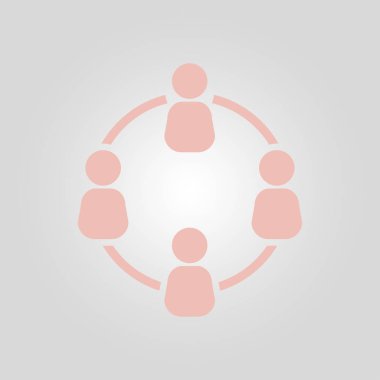 İletişim konsepti. Sosyal ağ tek simgesi. Küresel teknoloji İş dünyasındaki sosyal bağlantılar ağı.