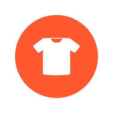 T-shirt işareti simgesi. Giysi sembolü. Düz tasarım stili.
