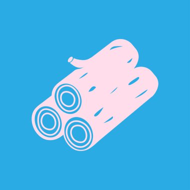 Ahşap simgesi. Tüm oduncu. Yenilenebilir kaynak simgesi.