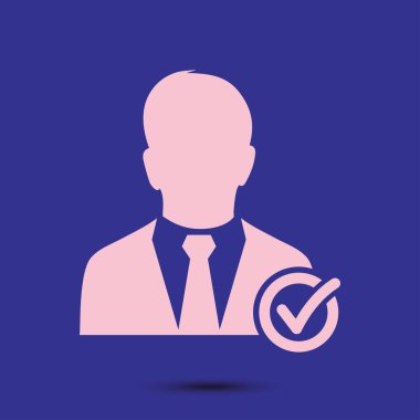 Kullanıcı işareti simgesi ekleyin. Arkadaş simgesi eklemek. Düz tasarım stili.