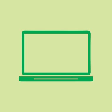 Laptop, vektör çizim basit simgesi