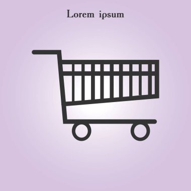 Grafik alışveriş düz simgesi. Bir ürünü Sepete Ekle.