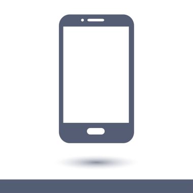 Smartphone simge vektör Illustration. Düz tasarım stili. 