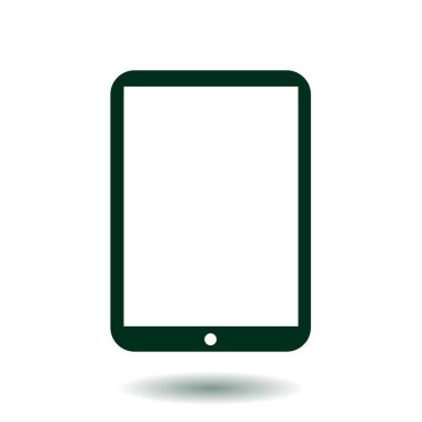 Modern dijital tablet Pc simgesi. Düz tasarım simgesi. 