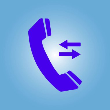 Telefon simgesi. Düz tasarım stili. Geri bildirim sembolü.