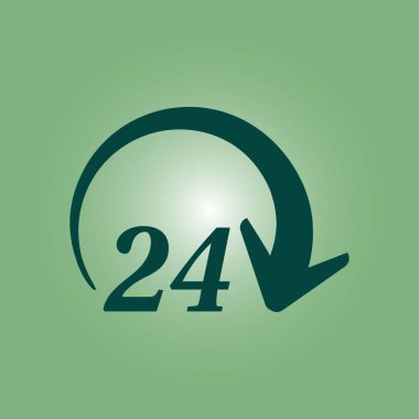 Saat saat etrafında bir gün simgesini açın. Rozet-saat çalışma süresi.