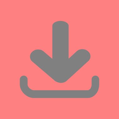 Simgesini indirin. Düğme yükleyin. Düz tasarım stili.