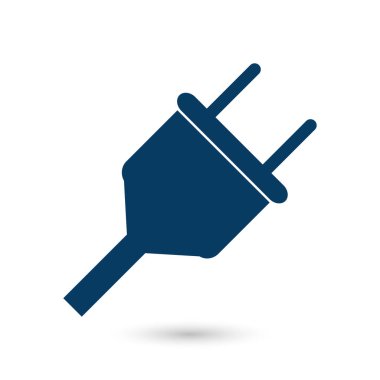 Vektör elektrik prizinden sembolü. Web düz simgesi.