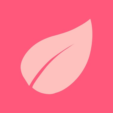 Yaprak simgesi. Taze doğal ürün. Organik ürün simgesi. Düz tasarım stili.