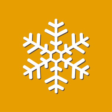 Kar tanesi simgesi. Yılbaşı Dekorasyonu. Tüm Noel ve yeni yıl kutlamak için.