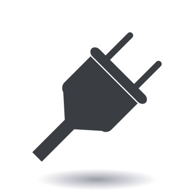 Vektör elektrik prizinden sembolü. Web düz simgesi.