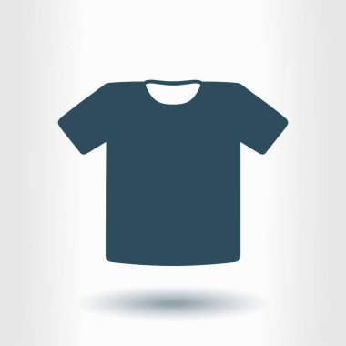 T-shirt işareti simgesi. Giysi sembolü. Düz tasarım stili.
