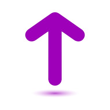 Ok simgesi. Kara navigasyonu için işaretçi yönünü.