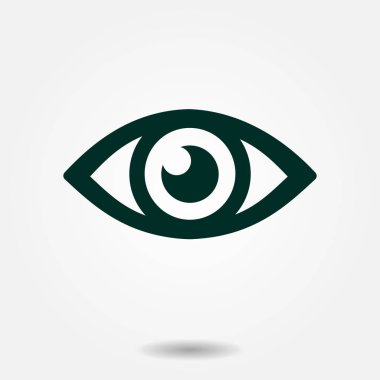 Göz simgesini. İzleme ve gözetim sistemi. Düz tasarım stili.