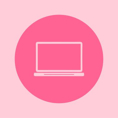 Laptop, vektör çizim basit simgesi