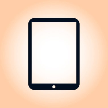 Modern dijital tablet Pc simgesi. Düz tasarım simgesi. 