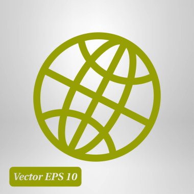 Küre simgesi. Düz tasarım stili dünya vektör simgeler.