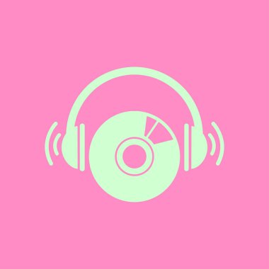 CD veya Dvd simgesini. Kompakt disk erkek. Düz tasarım stili.