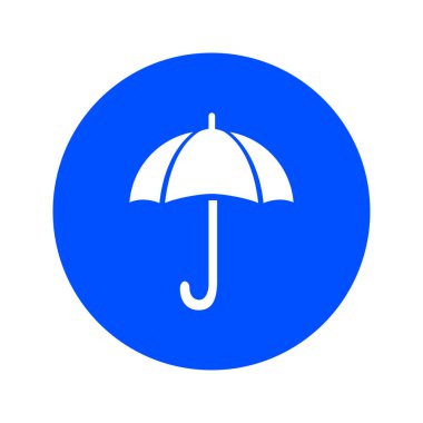 Şemsiye simgesi. Yağmur koruma sembolü. Düz tasarım biçimi. 