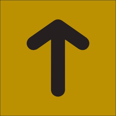 Ok simgesi. Kara navigasyonu için işaretçi yönünü.