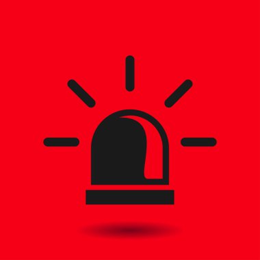 Polis tek simge. Alarm güç düğmesi. Polis seslenmek düğme.