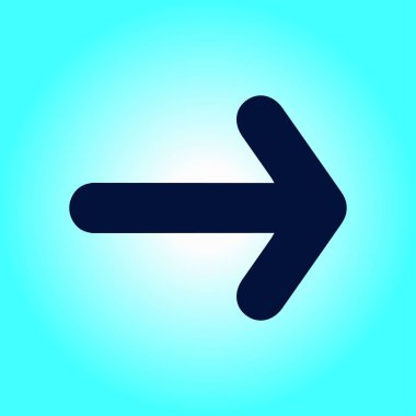 Ok simgesi. Kara navigasyonu için işaretçi yönünü.