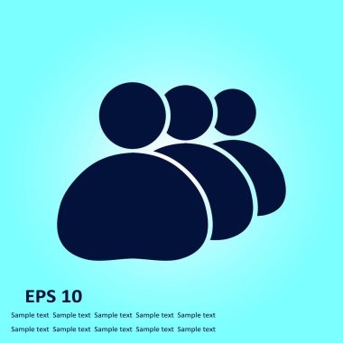 İnsanlar ya da sosyal işareti simgesi. İş en az sosyal gruplar.