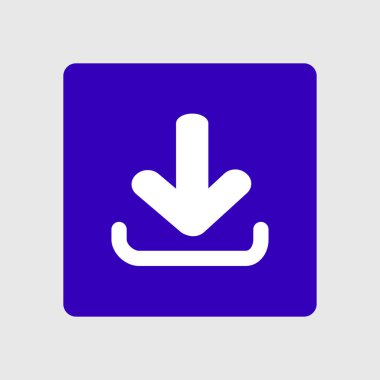 Simgesini indirin. Düğme yükleyin. Düz tasarım stili.