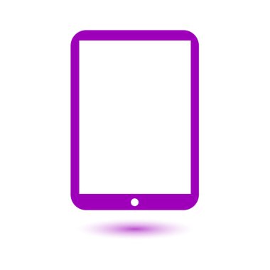Modern dijital tablet Pc simgesi. Düz tasarım simgesi. 