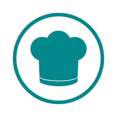 Chef şapka işareti simgesi. Şapka pişirme sembolü.