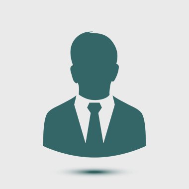 Kullanıcı simgesi bir iş takım elbiseli adam. Düz tasarım stili.