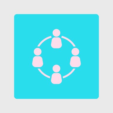 İletişim konsepti. Sosyal ağ tek simgesi. Küresel teknoloji İş dünyasındaki sosyal bağlantılar ağı.