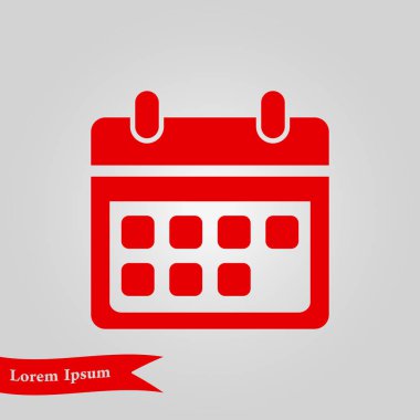 Vektör takvim simgesini. Önemli tarihler işareti. Düz tasarım stili.