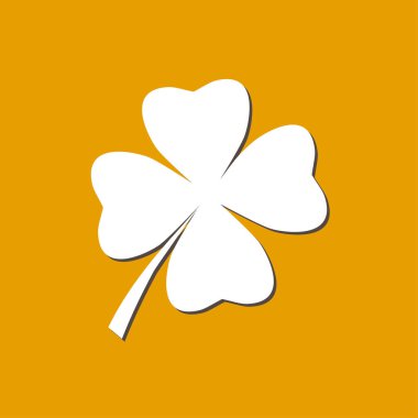 Yaprak yonca işareti simgesi. Aziz patrick sembolü. Ekoloji kavramı. Düz tasarım stili.