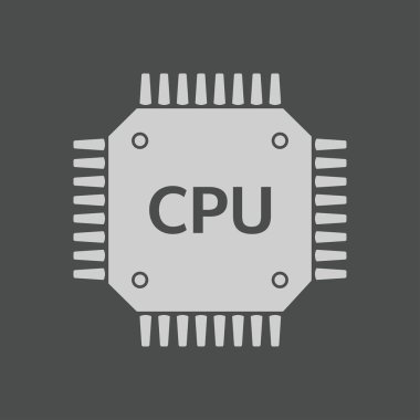 Teknoloji şeması kare sembolü. Düz tasarım stili.