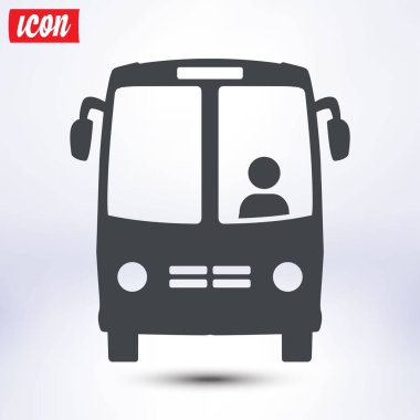 Otobüs simgesi. Lokomotif sembolü. Uluslararası Turizm trafik. Rahat Araçlar.