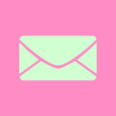 Düz simgesi mektup. Posta simgesi. Vektör simgesi. 