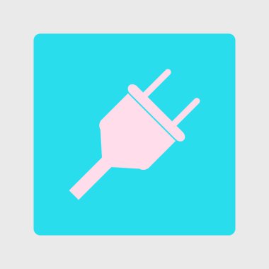 Vektör elektrik prizinden sembolü. Web düz simgesi.