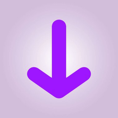 Ok simgesi. Kara navigasyonu için işaretçi yönünü.