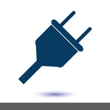 Vektör elektrik prizinden sembolü. Web düz simgesi.