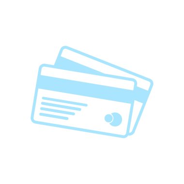 Vektör kredi kartları simgesi. Düz tasarım stili. 