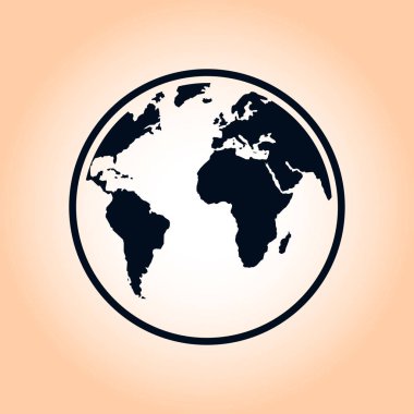 Küre simgesi. Dünya gezegeninde seyahat. Dünya çapında seyahat.