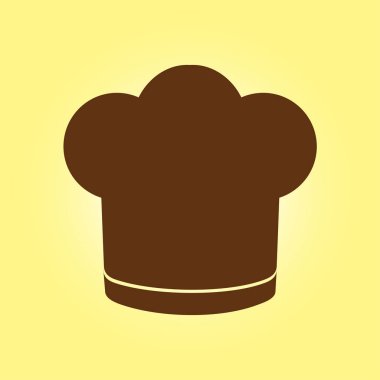 Chef şapka işareti simgesi. Şapka pişirme sembolü.