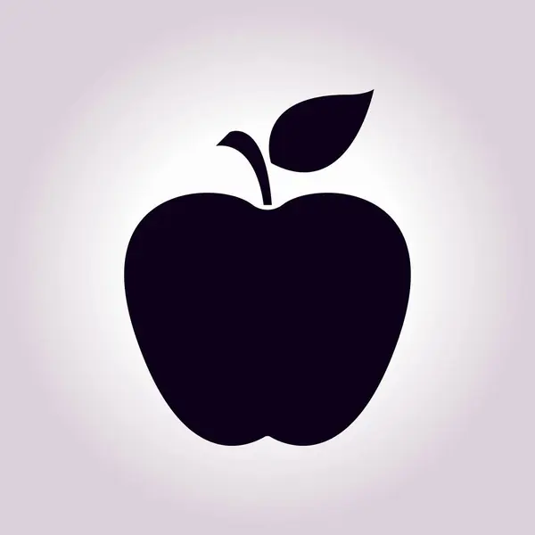 Icône Pomme Concept Alimentation Saine Symbole Naturopathie — Image vectorielle